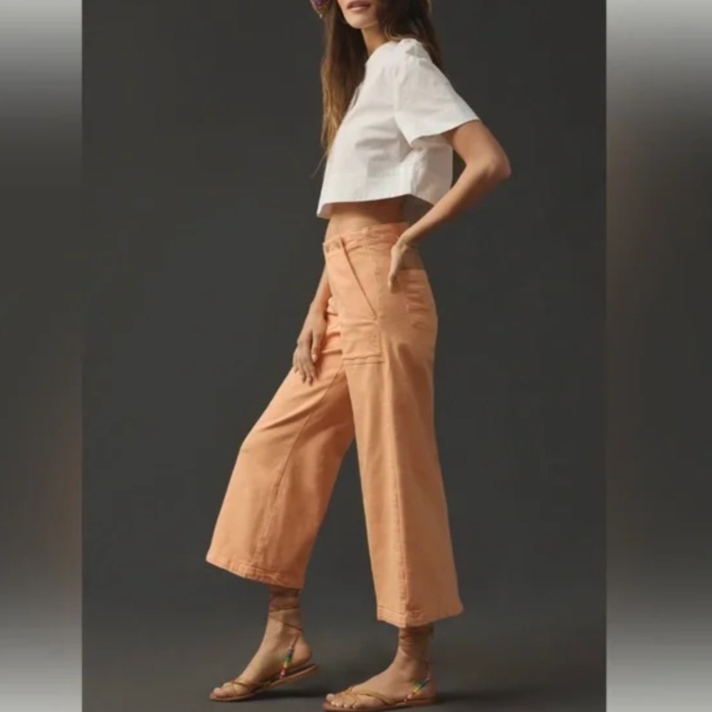 NWT Anthropologie Kit Cropped High-Rise Wide-Leg Jeans - 29 waist